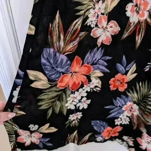 Patrons of peace dark  floral summer maxi dress size medium - Picture 6 of 7
